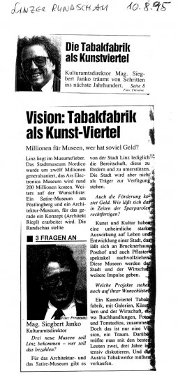 Scan: Linzer Rundschau 10.08.1995